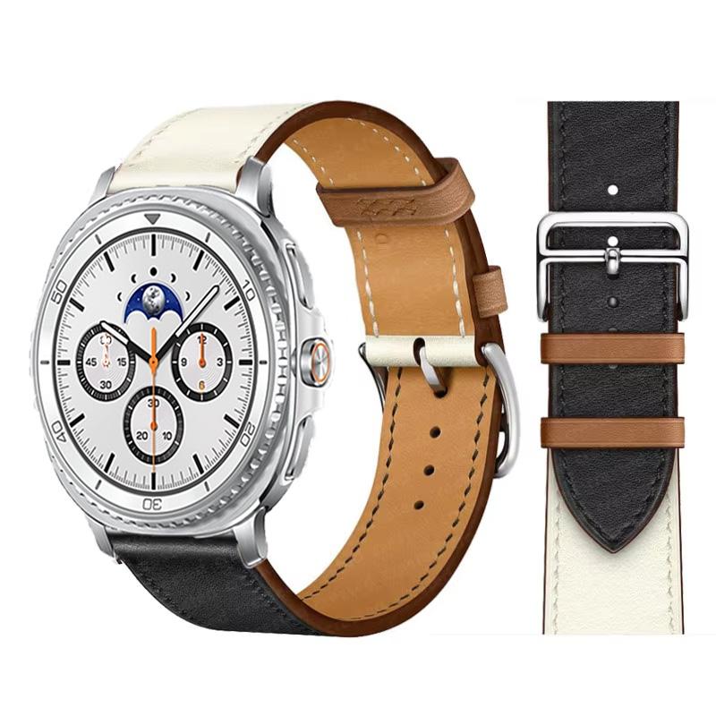 Кожаный ремешок для часов для Samsung Galaxy Watch 8 Classic 46 мм 44 мм 40 мм ремешок Galaxy Ultra 2024/2025 наручный ремень Correa браслет аксессуары для Galaxy Watch
