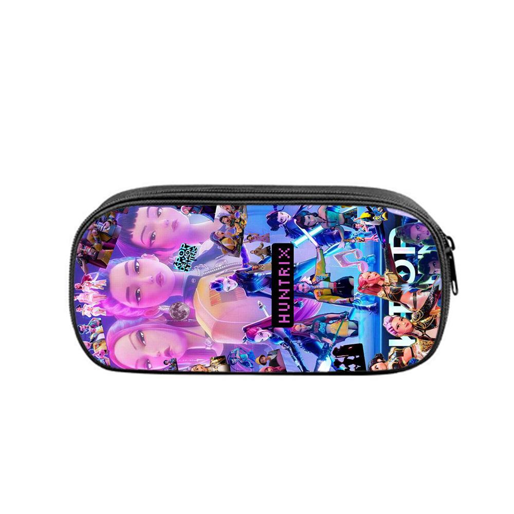 Huntrix Kpop студенческий принт пенал Kpop охота на ведьм женская группа студенческое хранение канцелярская сумка пенал