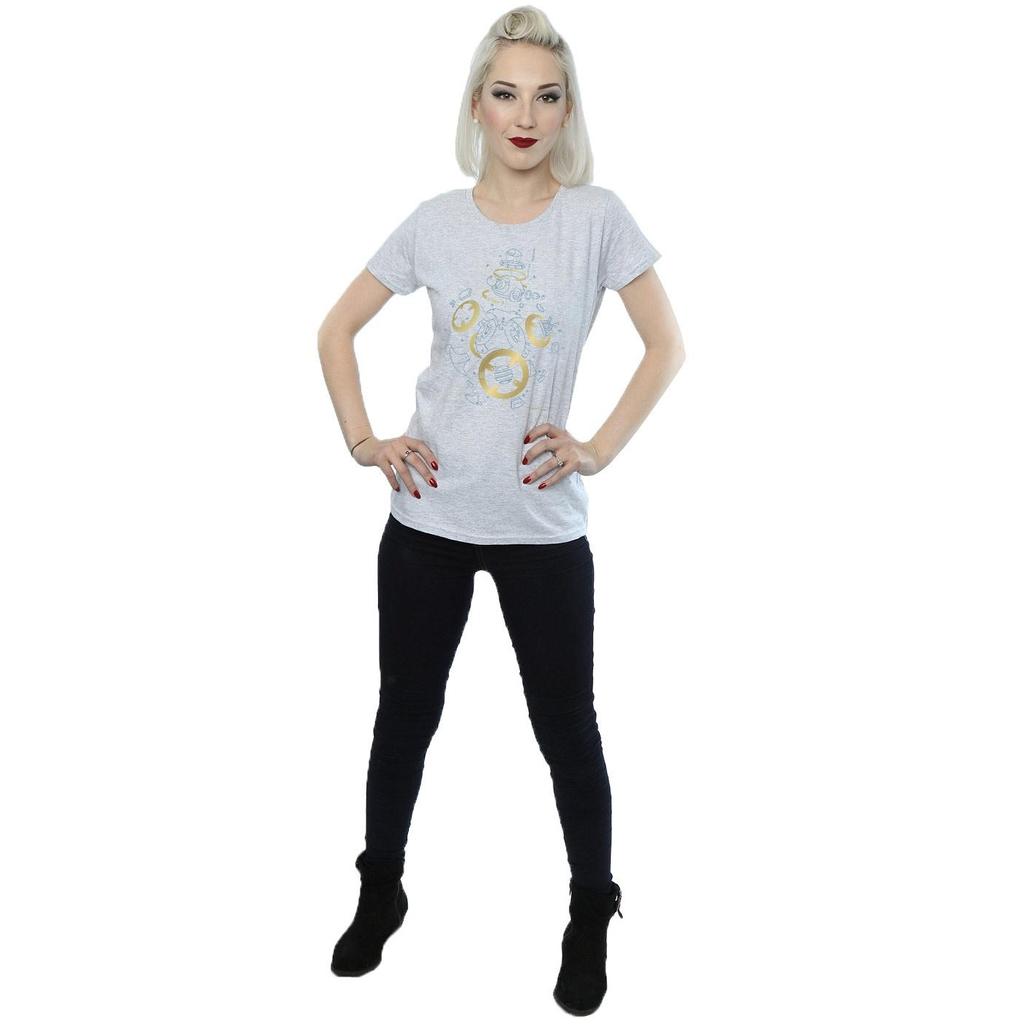 Star Wars Womens/Ladies The Last Jedi BB-8 Deconstructed Cotton T-Shirt