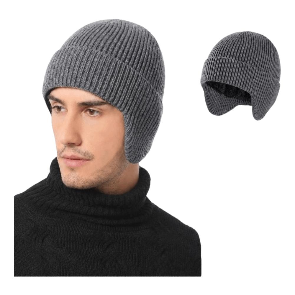 Windproof Knitted Hat Thickened Cold-proof Hat New Earflap Beanie Hat Unisex