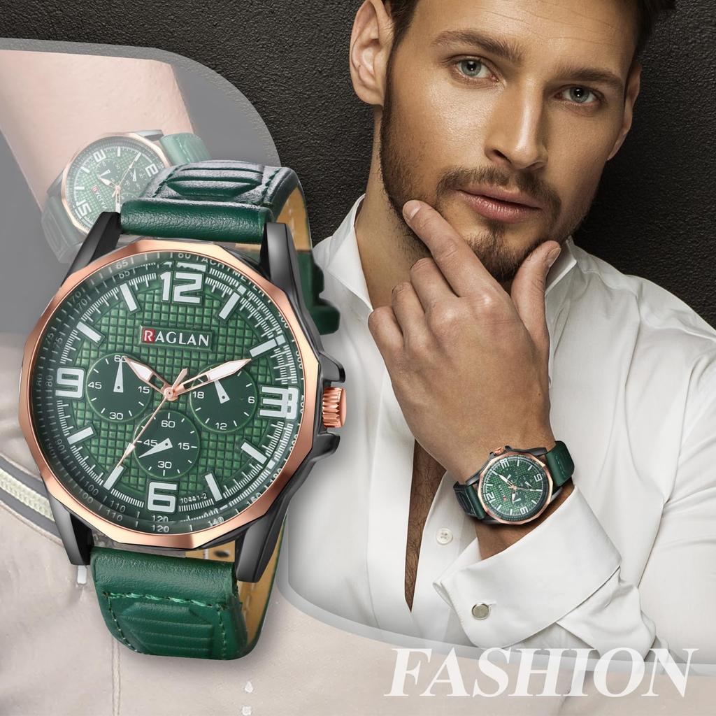 Часы с кожаным ремешком и аналоговым дисплеем, водонепроницаемые, кварцевые, с небольшой секундной стрелкой, украшения для отдыха, бизнеса, модных аксессуаров, дня рождения, юбилея, Рождества