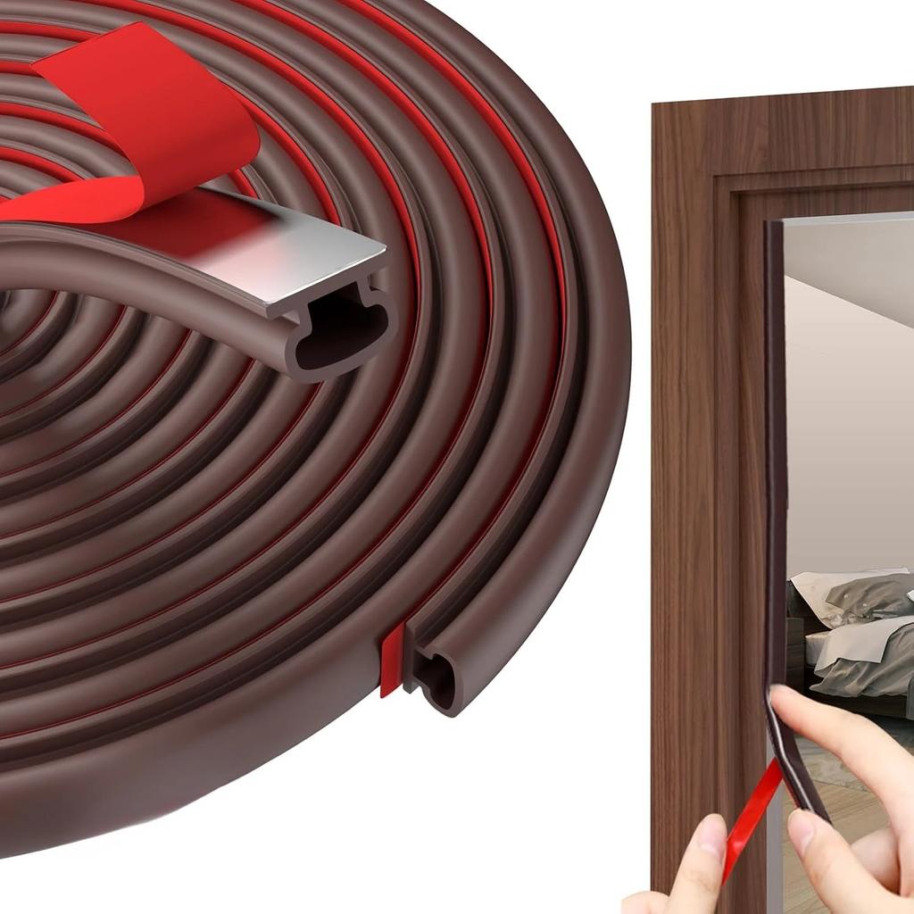 Xiaomi 6M Door Gap Seal Strip Rubber Soundproof Insulation Self Adhesive Window Frame Weather Stripping Hollow Cavity Design