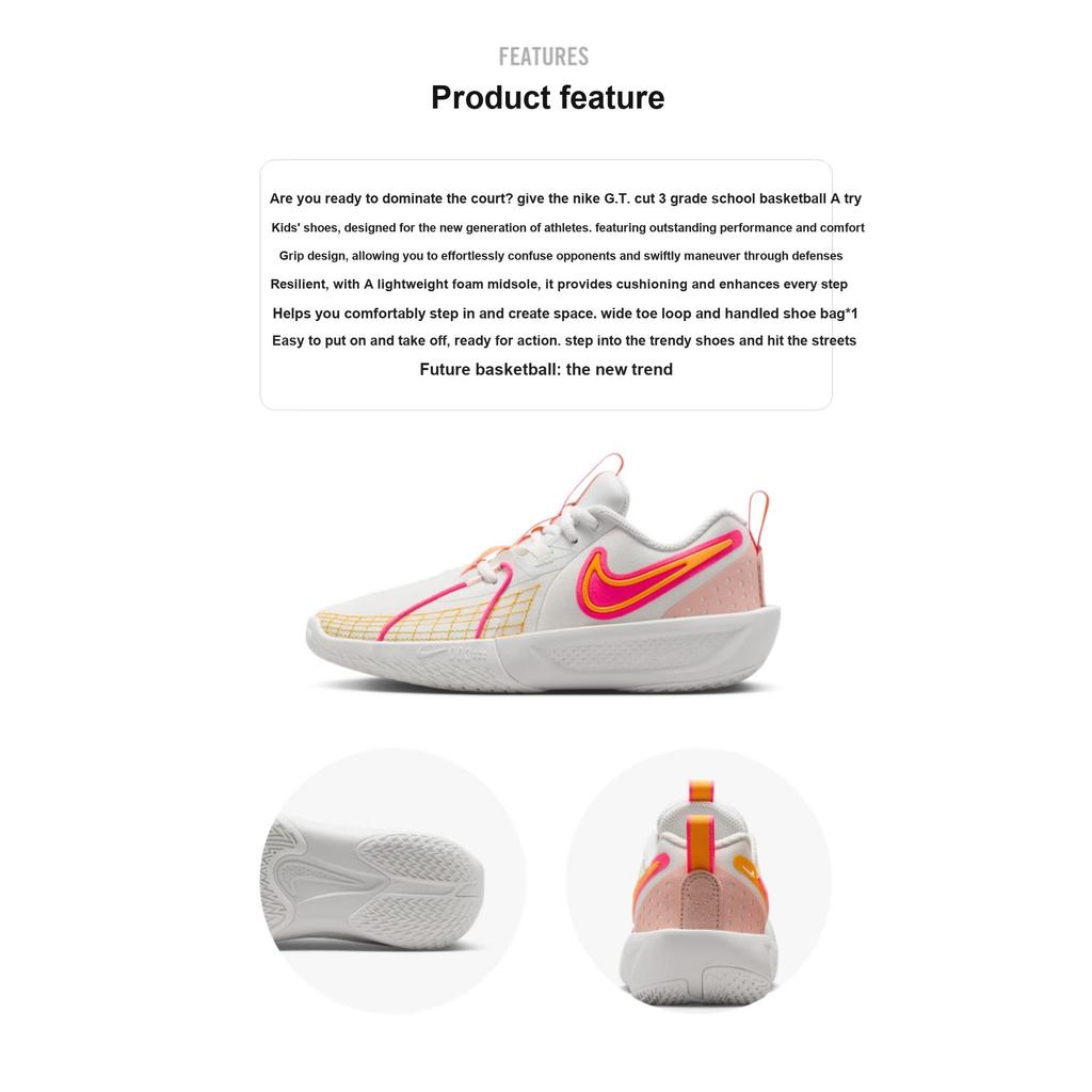 Nike Баскетбольные кроссовки Nike Air Zoom GT Cut 3 GS Summit White Hyper Pink FD7033-102