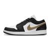 Jordan Air Jordan 1 Abrasion Resistant Breathable Low top Skateboard Shoes Unisex Black Gold 553558-152(Team963-SBOX)