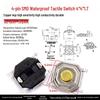 Waterproof Micro Tactile Switch, 4-Pin, 6x6mm, SMD/Through-Hole, Side Press, Self-Locking