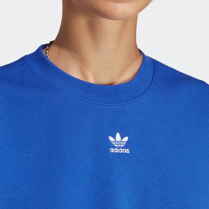 adidas Свитшоты Originals Женские Флуоресцентно-синие С круглым вырезом Умеренный Обычный IA6501