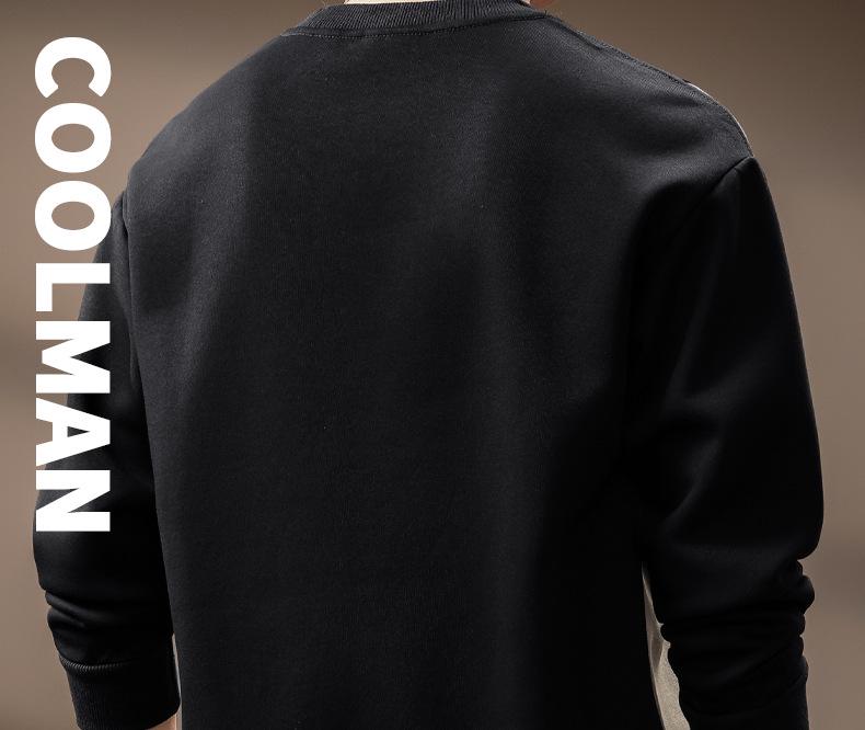 High-End Men's Retro Color Block Patchwork Heavyweight Hoodie, Autumn Arrival