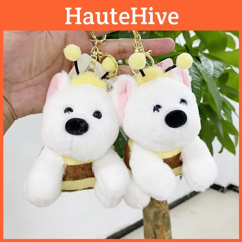 Charming Cozy And White West Highland Terrier Plush Doll Keychain Great Gifting For