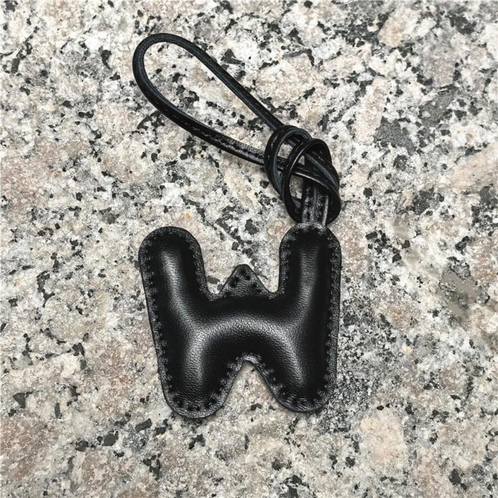 26 Initials English Letter Bag Pendant Genuine Sheepskin Car Pendant Keyring Pendant Ladies