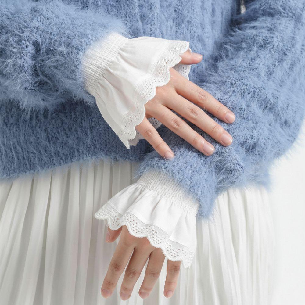Белый Ложный Манжет Съемный Кружевной Манжет Новый Манжет для Свитера Женский