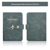 Leather Passport Holder Set with Cross-border Hot Stamping and Hardware Buckle