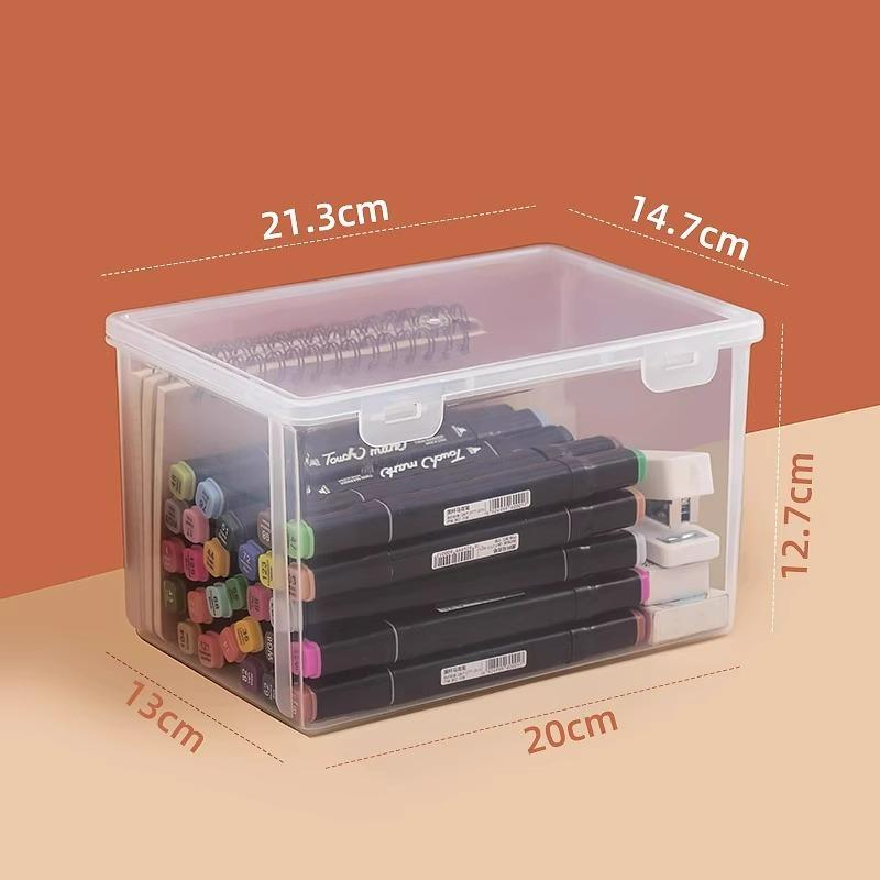 Mobile Phone Case Storage Box with Cover Dust-proof Desktop Drawer Transparent Plastic Storage Box