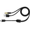 USB2.0 A Male to Mini B Male+ 3.5mm Audio Adapter Chargers Cable Cord 1m Long USB Speaker Audio Cable Accessories