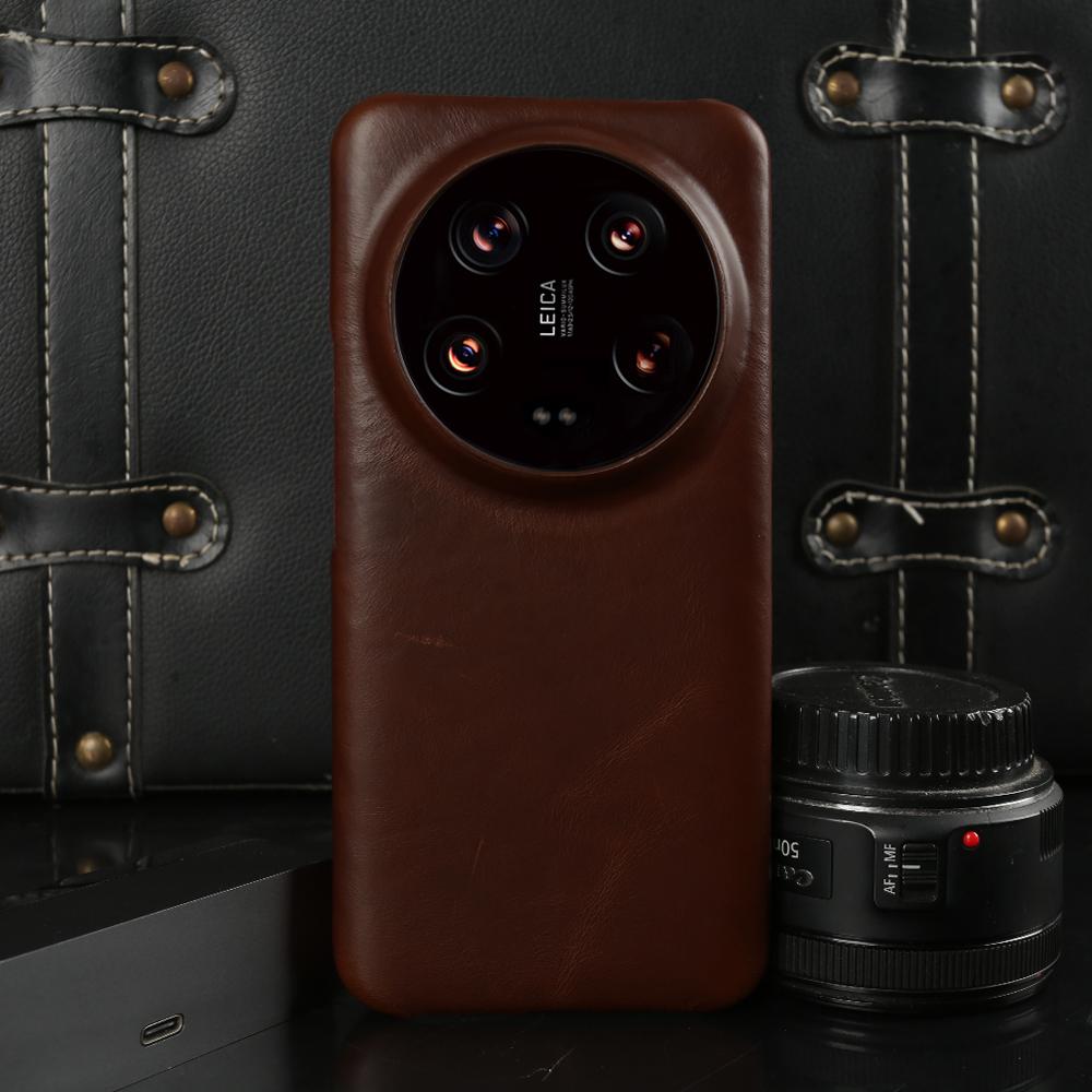 Премиальный Чехол из Натуральной Коровьей Кожи Для Xiaomi 17 Ultra Mi13 15TPro12T 13T 11T С Рисунком Масляной Воск Настоящая Кожа Защитный Чехол