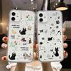 Прозрачный Милый Чехол-Кот Для iPhone 17 Pro Fundas iPhone 16 Pro Max 11 13 15 14 12 Air 17promax Ударопрочный Силиконовый Чехол