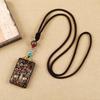 Tibetan Thangka Necklace Ebony Buddha Pendant Men's and Women's Long Simple Sweater Chain Retro Accessories