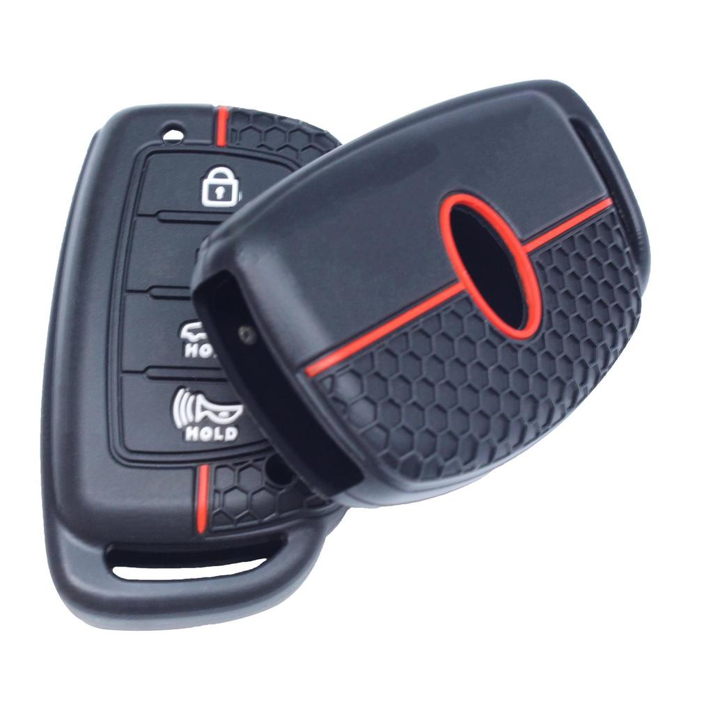 Силиконовый чехол для автомобильного ключа Hyundai/Kia 3-4 кнопки, сотовый дизайн