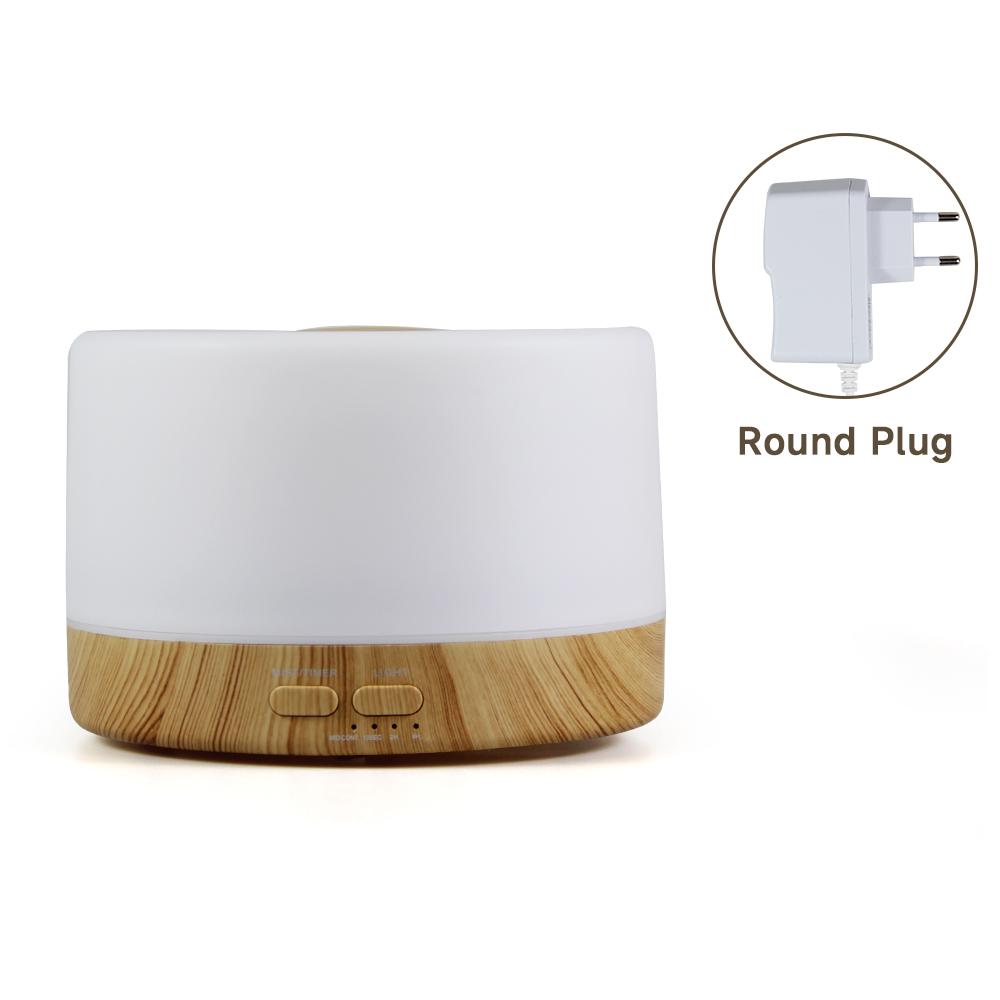 500ml Remote Control Essential Oil Diffuser Desktop Aroma Diffuser Mute Ultrasonic Air Humidifier with 7 Colors Night Light