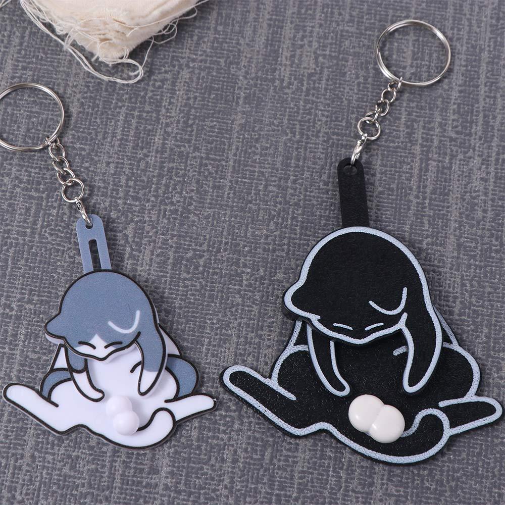 Pull Play Pull Play Яйцо Кот Брелок Вращающийся Ювелирный Брелок Милый Трюкач Кот Подвеска на Сумку Пара