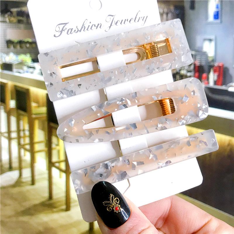 Корейский модный красочный ацетатный комплект из 3 шт./компл., набор заколок для волос, шпилька для женщин и девочек, заколки, аксессуары, ювелирные изделия, заколка для волос, головной убор