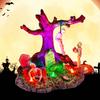 Halloween Spooky Village Towne Accessories Graveyard Halloween Burying Skeleton and Hanging Up Figurines Collection Table Piece