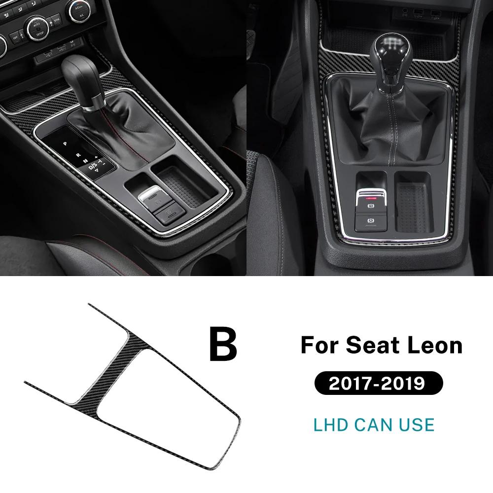 Carbon Fiber Gear Shift Panel Frame for Seat Leon 2017 2018 2019 Interior Accessories LHD RHD