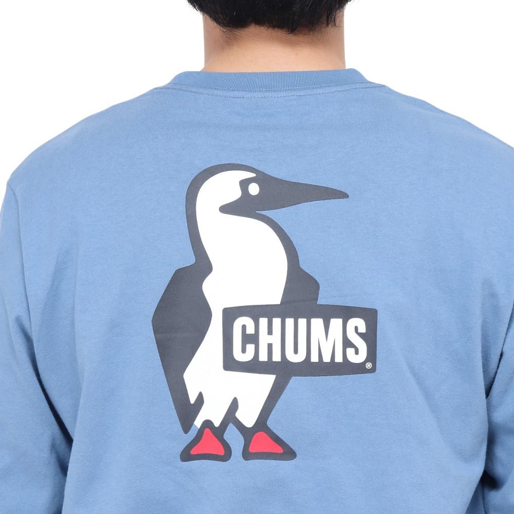 Футболка мужская с логотипом Retro Booby, матовая, синяя [Chums], размер L/S, лейтенант.