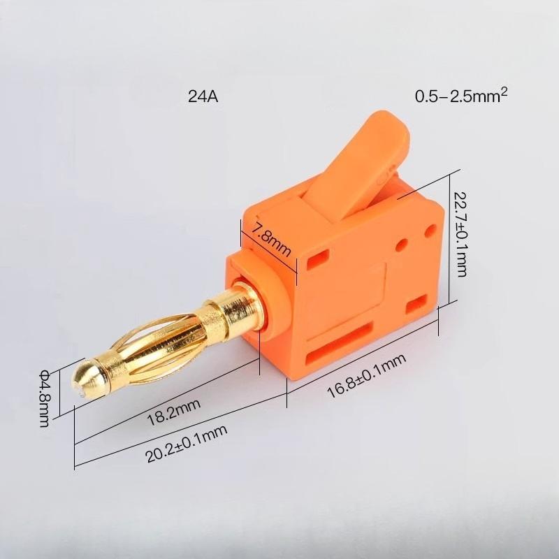 Быстроразъемные клеммы типа «банан» без пайки для аудиоразъема, музыкального динамика, быстрого подключения, позолоченные медные аксессуары, оптом