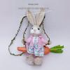 Ручная работа Соломенное плетеное украшение кролик - Милый стиль Мори для Рождества и Пасхи