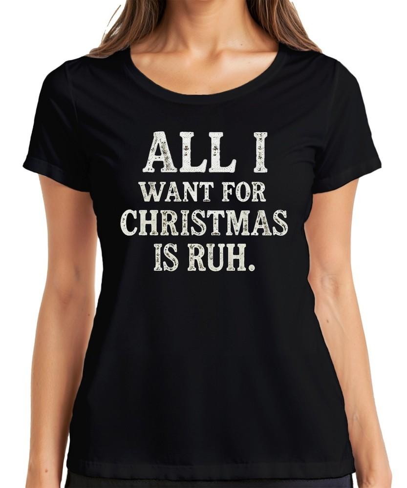 All I Want For Christmas Is Rest Christmas Funny Gift Idea Ladies TShirt