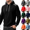 Men's Colorblock Sweatshirt Hoodie Men's Sports Large Size Casual Sweatshirt