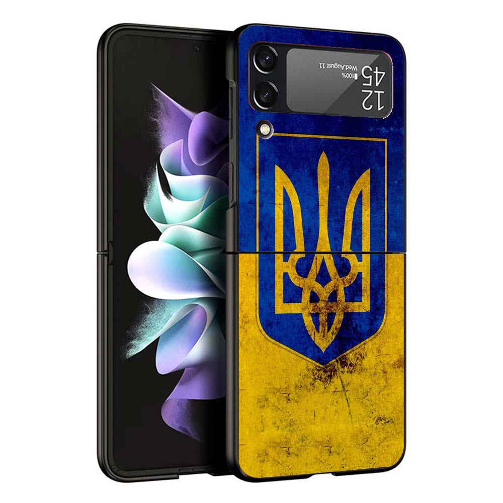 Чехол для телефона Флаг Украины для Samsung Galaxy Z Flip7 Flip6 5G Flip5 Flip4 Flip3 ZFlip 7 6 3 4 5 Ударопрочная задняя крышка Galaxy Z Fli