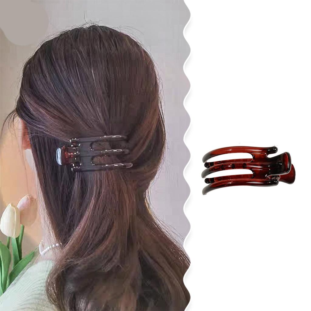 Multifunctional 3 Prong Duckbill Hair Claw Clip For Women Durable Plastic Hairpin With Multiple Color Options
