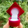 Velvet-Lined Graduation Cap Jewelry Box Phd Cap-Shaped Graduation Ring Box  Presentation Box