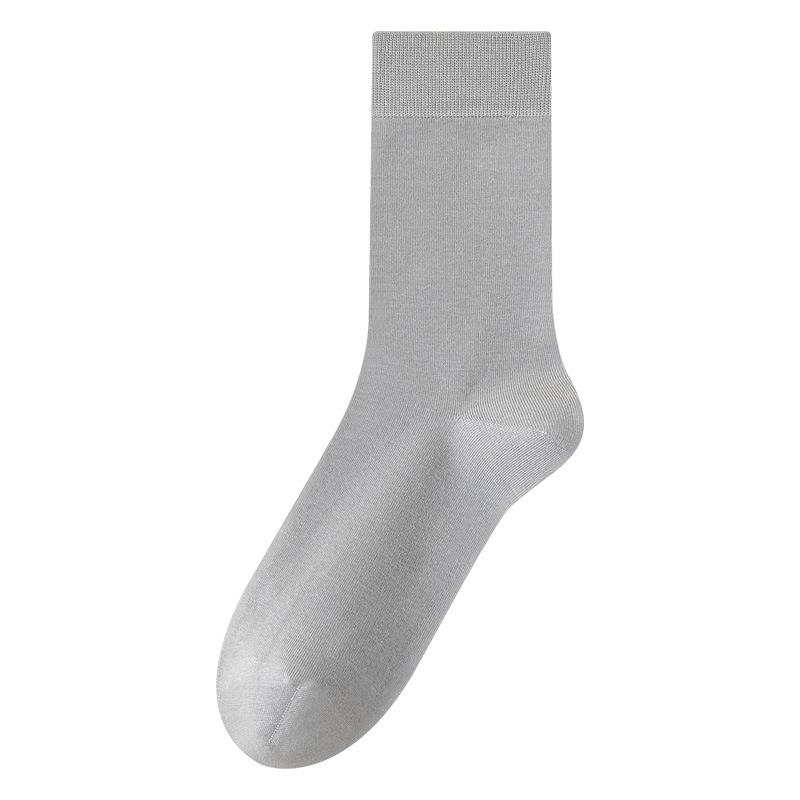 Mulberry Silk Autumn Anti-odor Mid-calf Men's Socks, Modal Boneless Men's Long Socks, Antibacterial and Anti-odor Autumn and Winter Loose Socks
