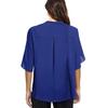 Yousheng Women Tops V-Neck Button Decor Half Sleeve Chiffon Blouse Solid Color Loose Fit Breathable Shirt Tops Daily Wear