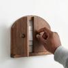 Self adhesive Solid Wood Switch Cover Double Door Design Switch Protector Socket Protector  Bedroom