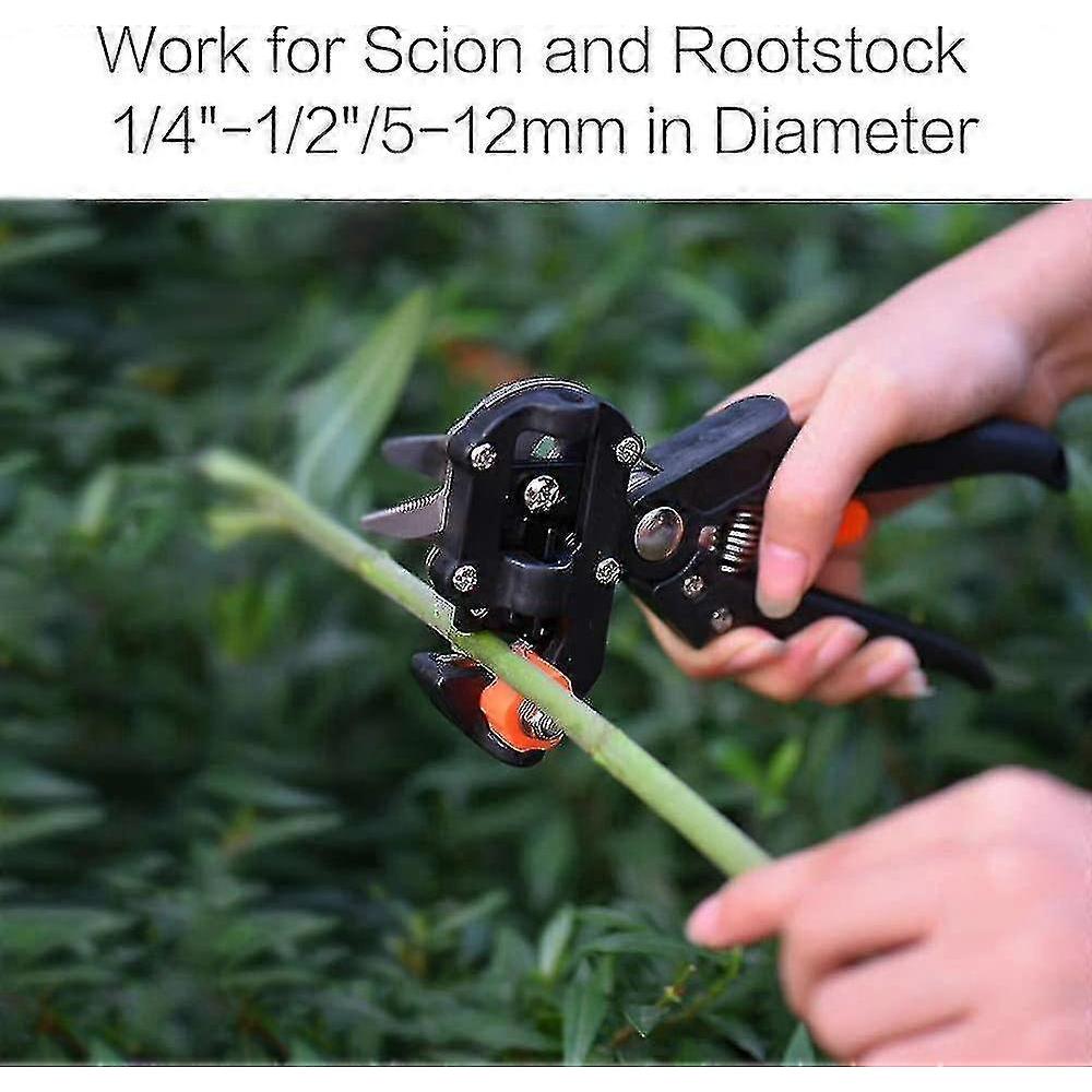 2-in-1 Grafting Tools Pruner Kit, V-graft U-graft, Perfect For Fruit Tree Grafting, Including Grafting Tapes, Grafting Knife & Replacement Blades