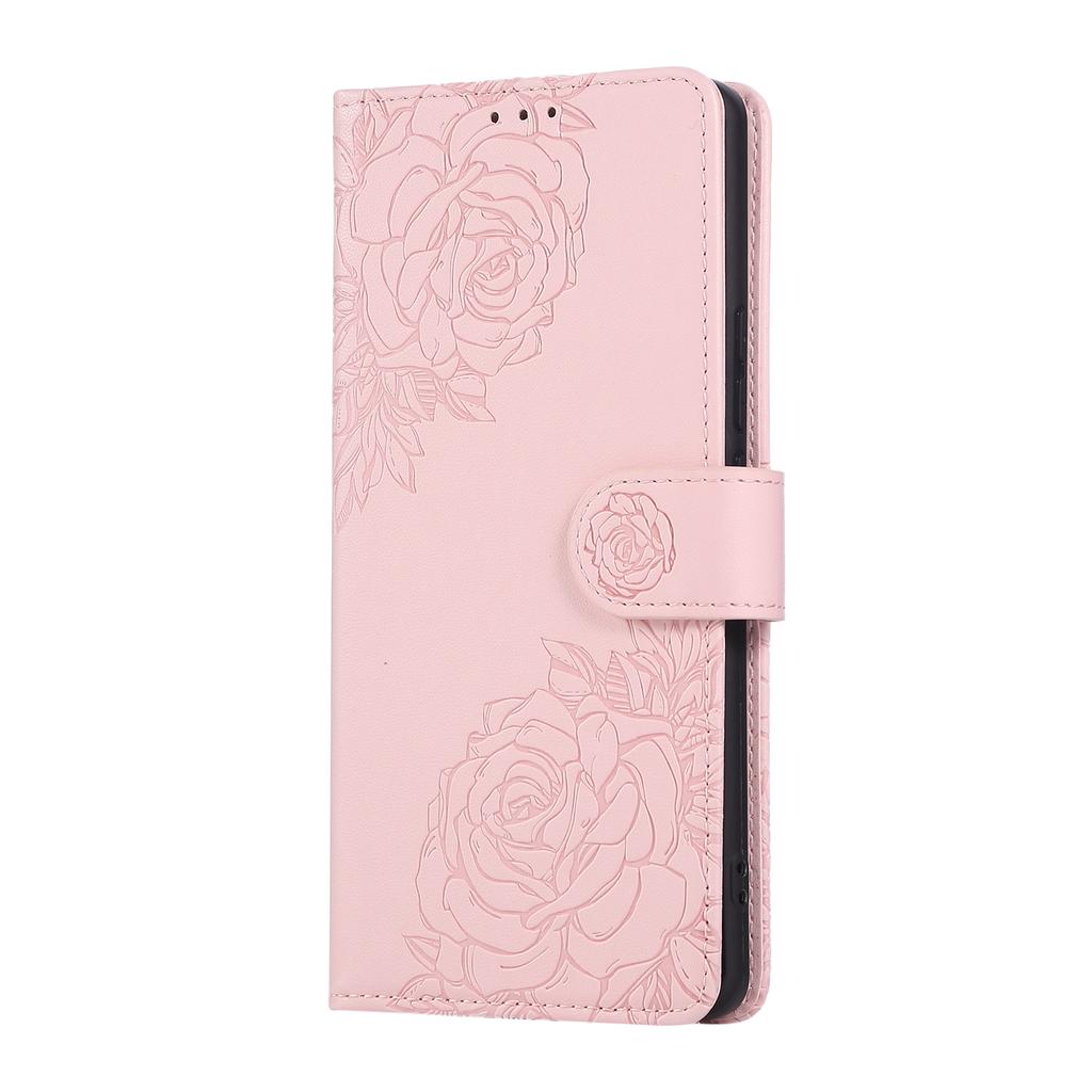 For Realme 11 Pro+ 5G/11 Pro 5G Case Rose Flower PU Leather Wallet Phone Cover with 3 Card Slots
