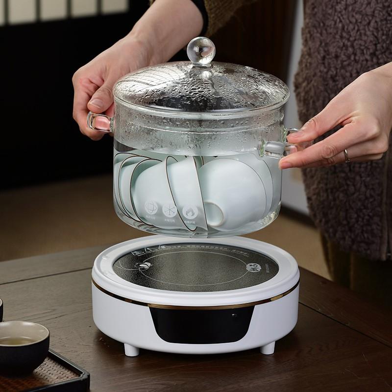 Heat-Resistant Glass Teapot With Lid Electric Stove Large Capacity Tea Washing Pot Home Use