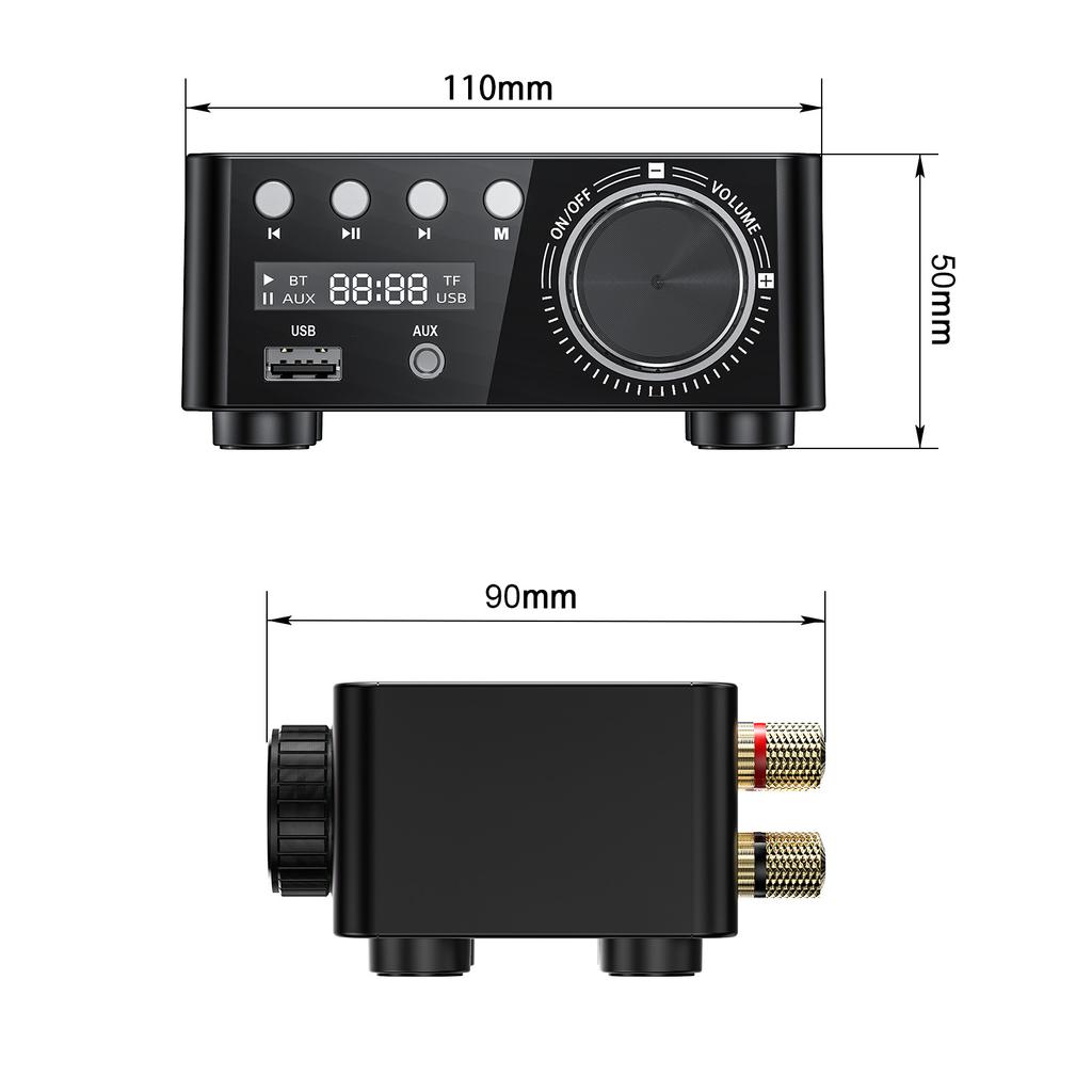 HiFi Mini Bluetooth 5.0 Digital Power Sound Amplifier Stereo  o Receiver USB