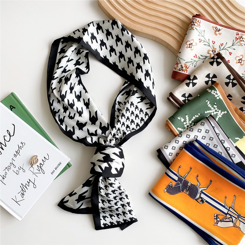 New Scarves Silk Scarves Women'S Spring And Autumn Season Long Decorative Professional Scarves Summer Thin Styles Paired With Shirts Stylish