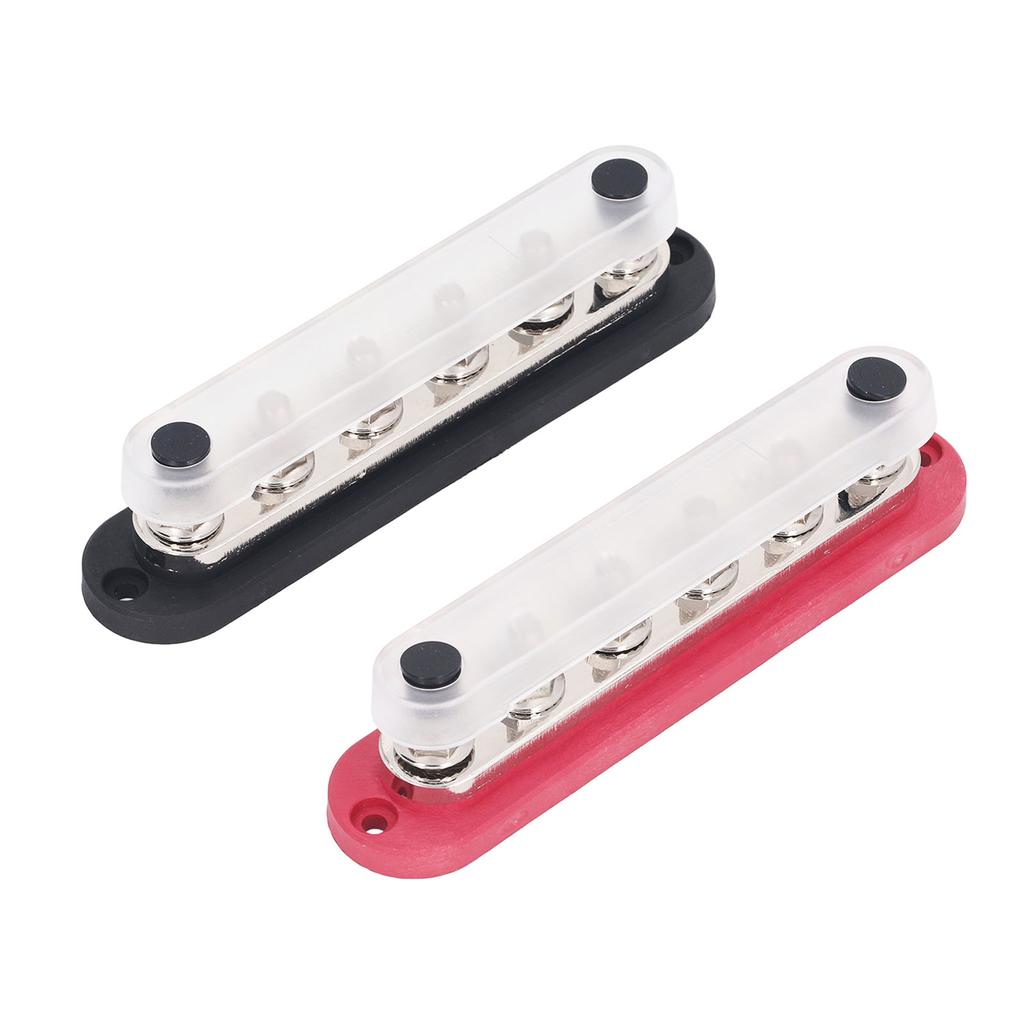 2 шт. M8 300A 12‑48 В Блок распределения питания из латуни и нержавеющей стали Клеммный блок шины для автомобиля Bo