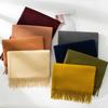 Anchor Red Scarf Autumn and Winter Korean Atmosphere Women's Versatile Imitation Cashmere Scarf Solid Color Warm Scarf Shawl