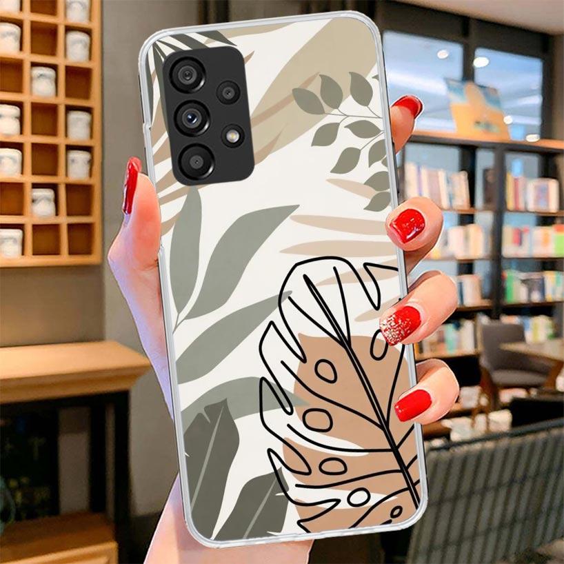 Abstract Women Face Line Phone Case For Samsung Galaxy A17 A37 A57 A16 A26 A36 A56 A15 A25 A35 A55 A14 A24 A34 A54 A13 A23 A33 A