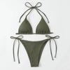 Очаровательный моющийся сексуальный треугольный топ без рукавов, комплект бикини из 2 шт./компл.