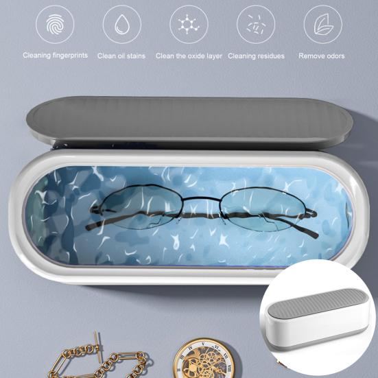 Ultrasonic Glasses Cleaner Strong Cleaning Ability Wireless 360 Degree Cleaning Ultrasonic Jewelry Cleaner Glasses Cleaning Tool