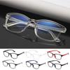 Fashion Clear Lens Square Computer Eyeglasses Frames with Blue Film Flat Mirror Reading Glasses