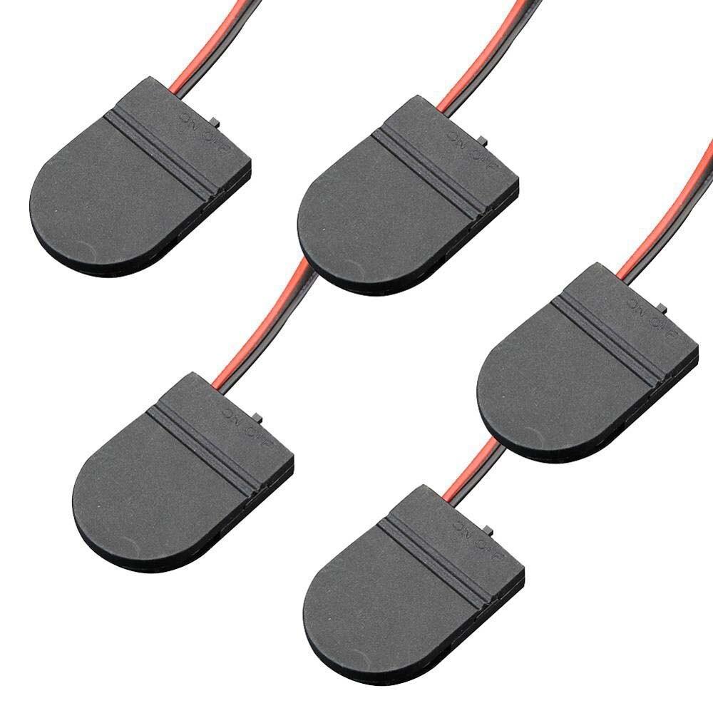 5PCS CR2032 Button Coin Cell Battery Socket Holder Case Cover with ON-OFF Switch 3V Battery Storage Box Batteries Container