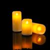 1/3 Pieces Flameless USB Moving Wick Candles With Remote,Rechargeable Plastic Wedding Dancing Flame Decorative Candles